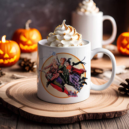 Sanderson Sisters Flying - Halloween Coffee Mug