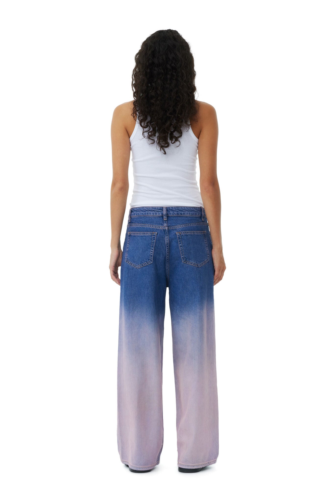 Ganni PURPLE BLEACH FUTURE DENIM WIDE JEANS