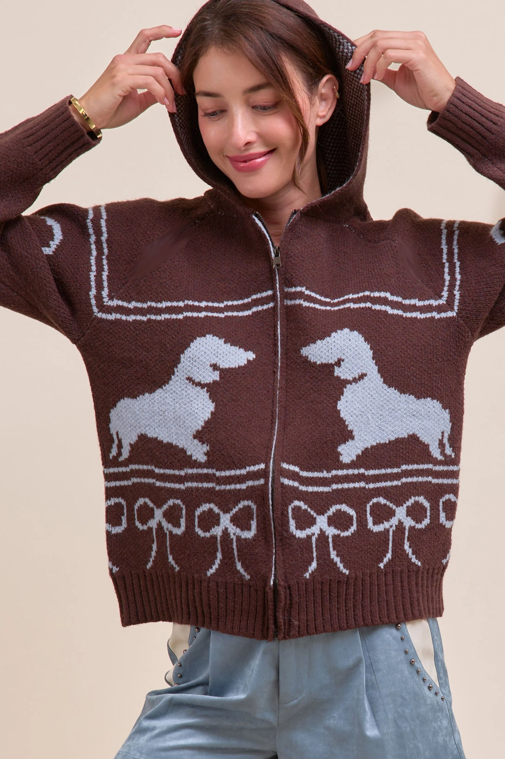 Dachshund Knit Cardigan