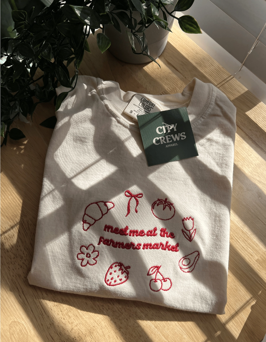 Farmer Market Embroidered Tee