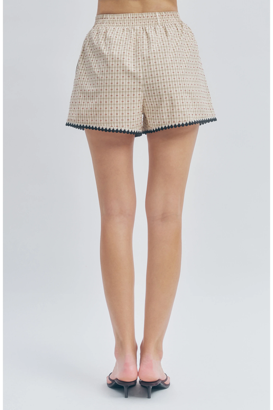 MAUDE CLUB Penny Plaid Shorts