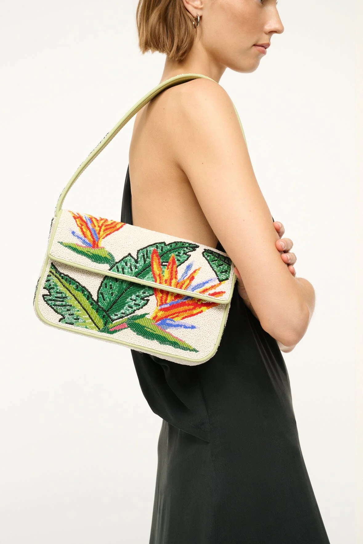 Staud Tommy Beaded Bag = Birds of Paradise