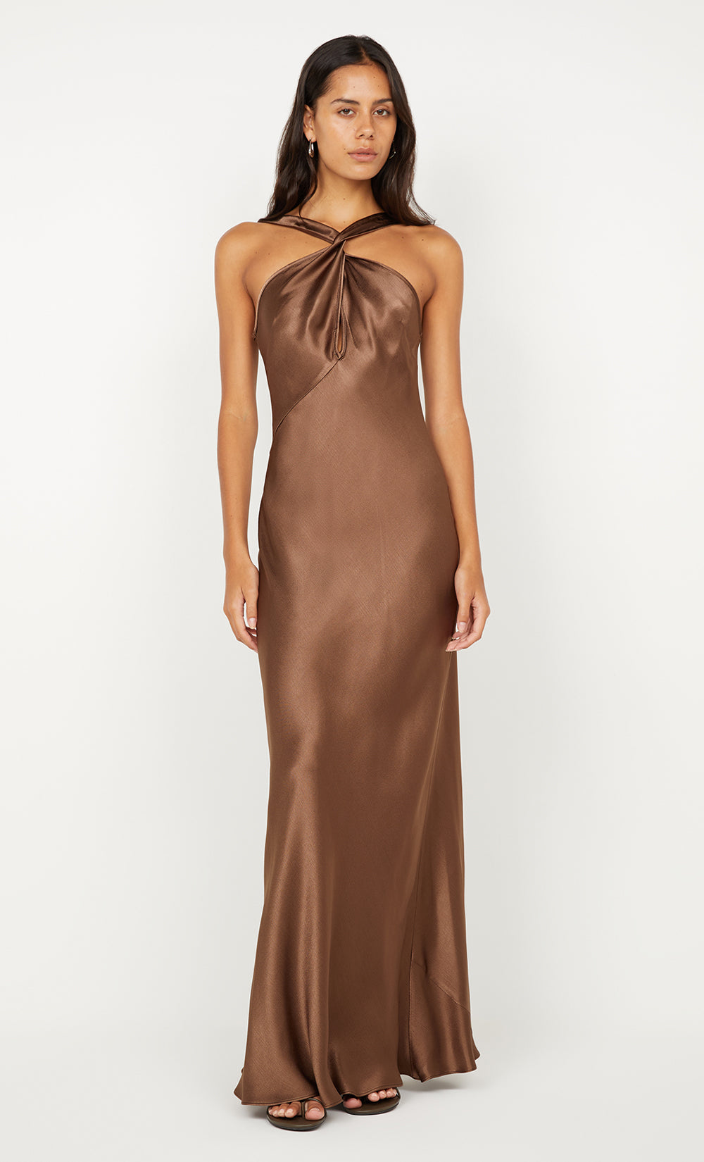 ELISIA TWIST MAXI DRESS - MILK CHOCOLATE 2 ELISIA TWIST MAXI DRESS - MILK CHOCOLATE 2