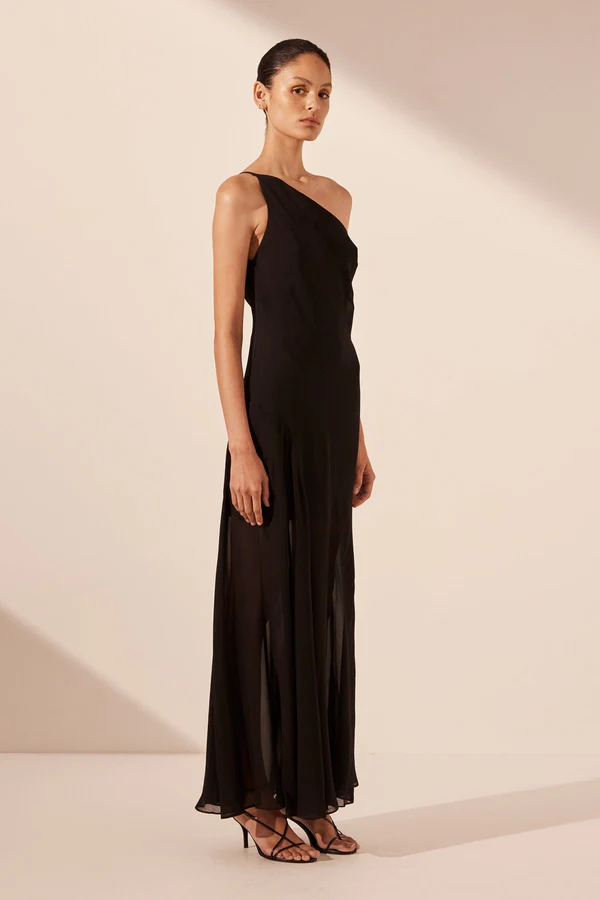 Shana Joy Amina Panelled Maxi Dress - Black