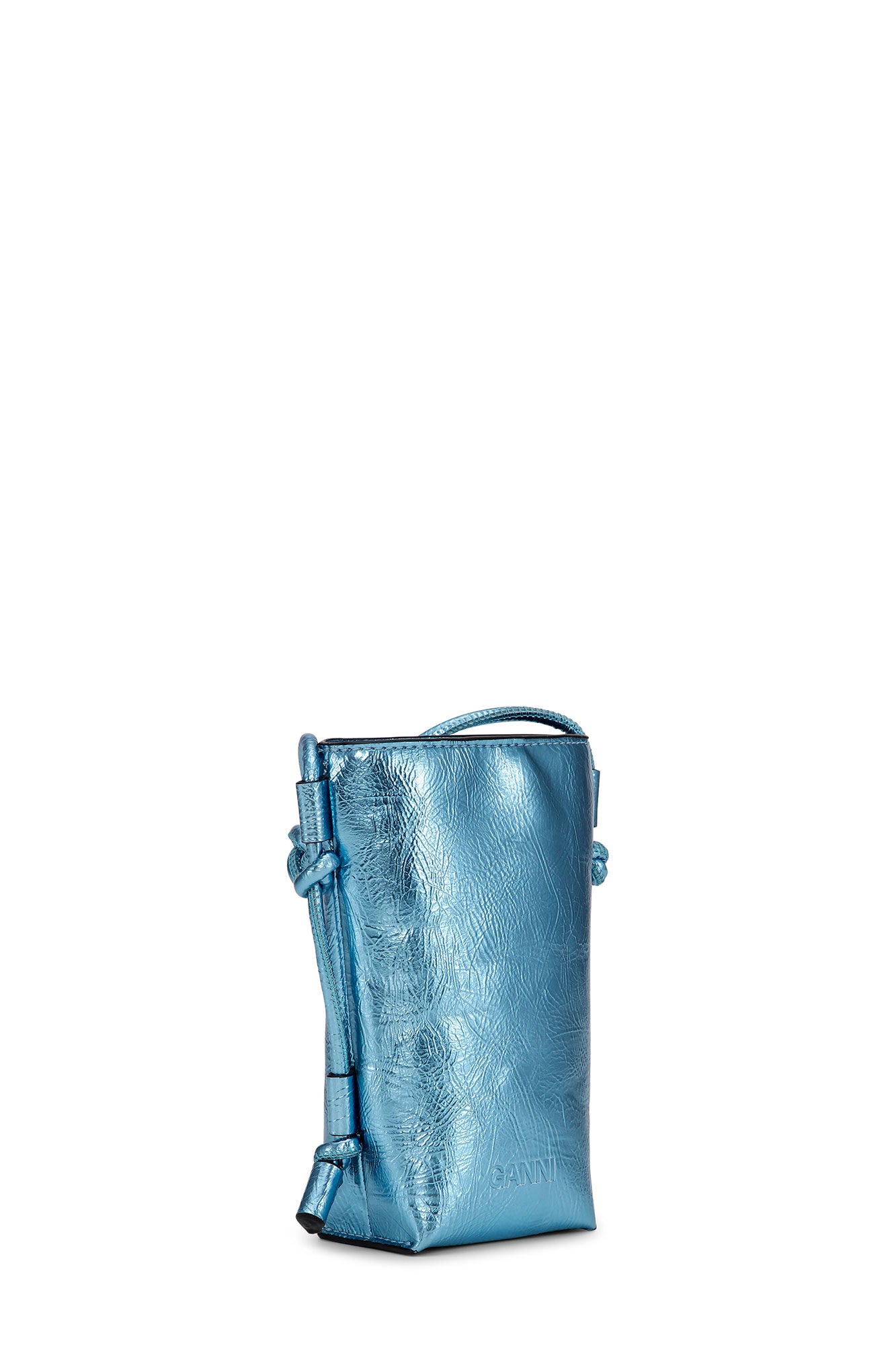 BLUE METALLIC GANNI BOU CROSSBODY BAG