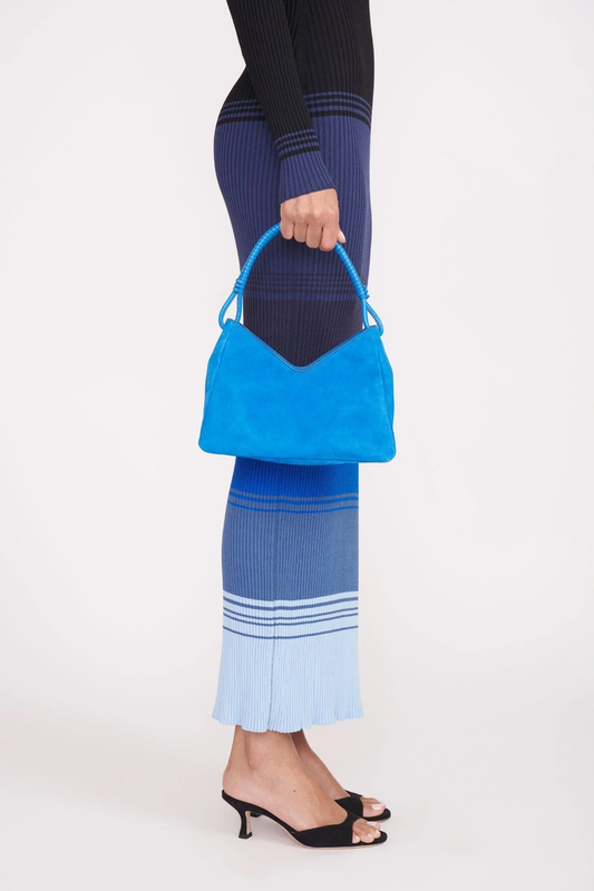 STAUD VALERIE BAG - DIRECTOR BLUE SUEDE