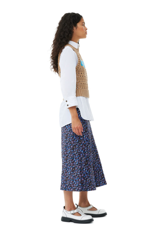 Ganni Cotton Rope Short Vest - Brown