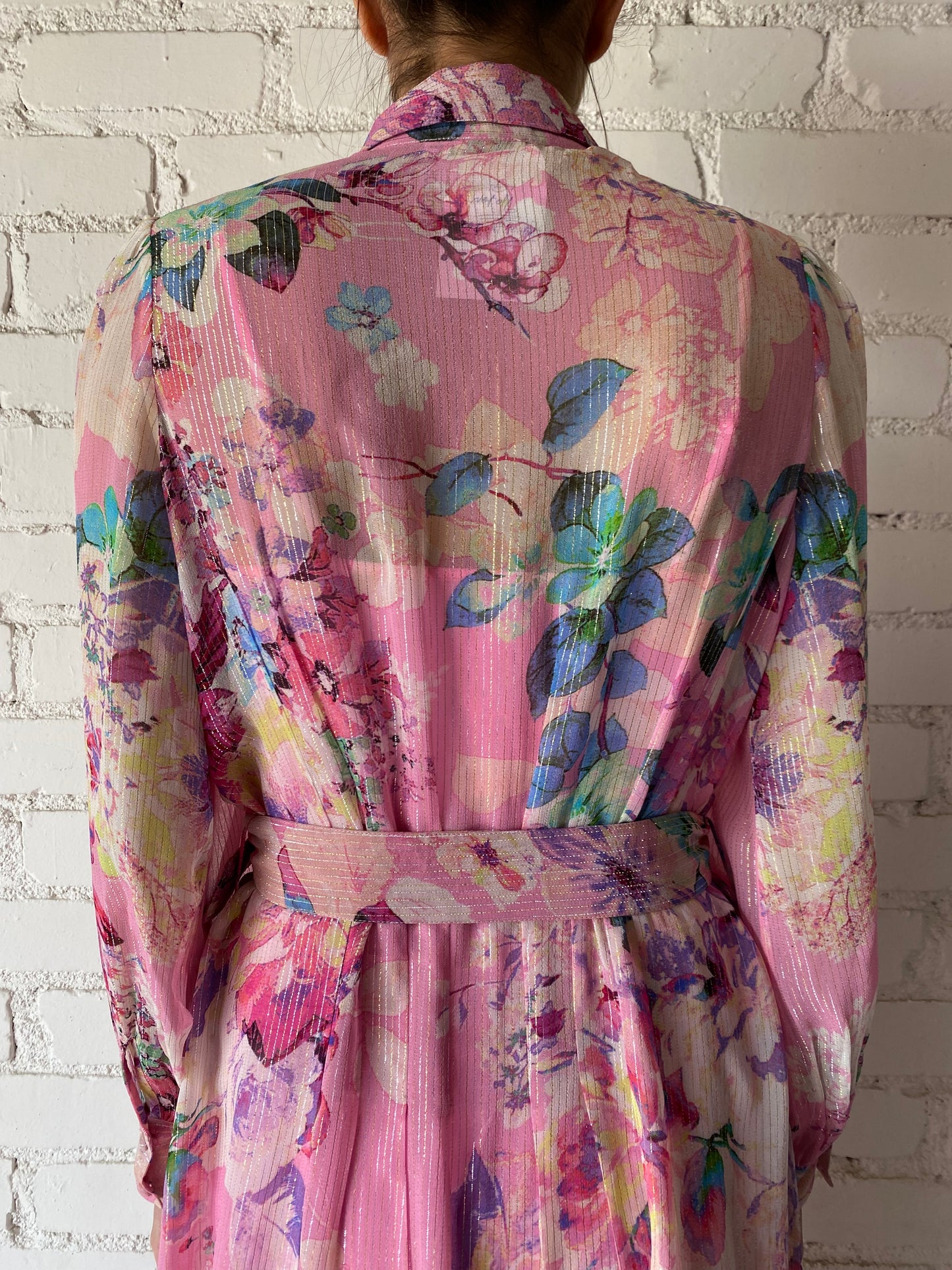 APRIL PINK FLORAL VISCOSE DRESS
