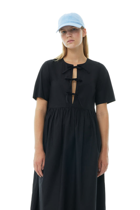 Ganni Blue Denim Logo Cap