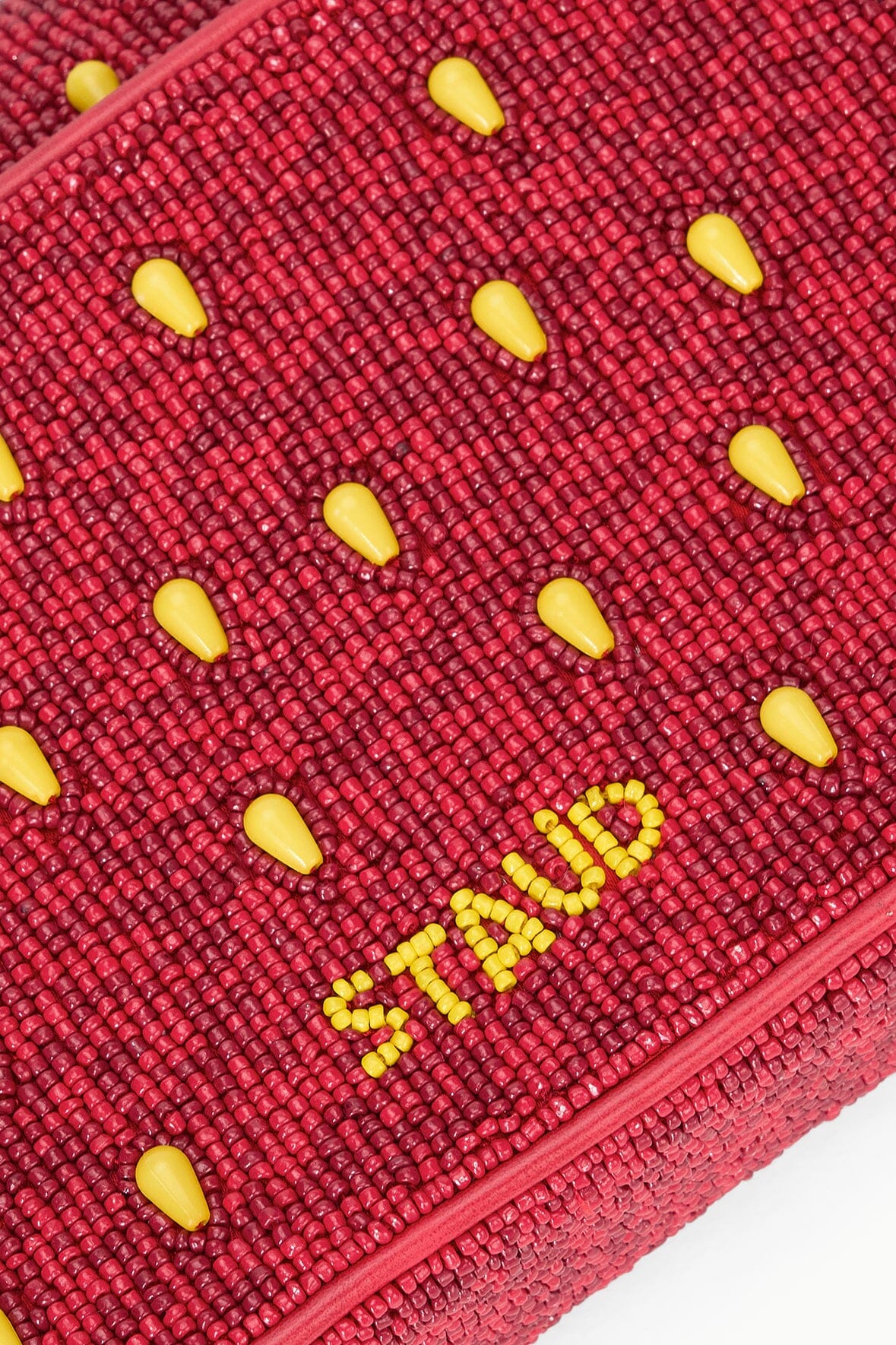 STAUD Tommy Beaded Bag Strawberry Dream