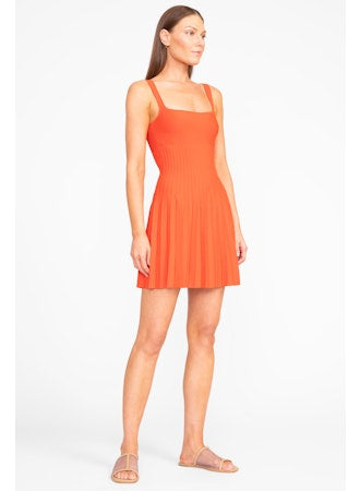 STAUD ELLISON DRESS CAYENNE