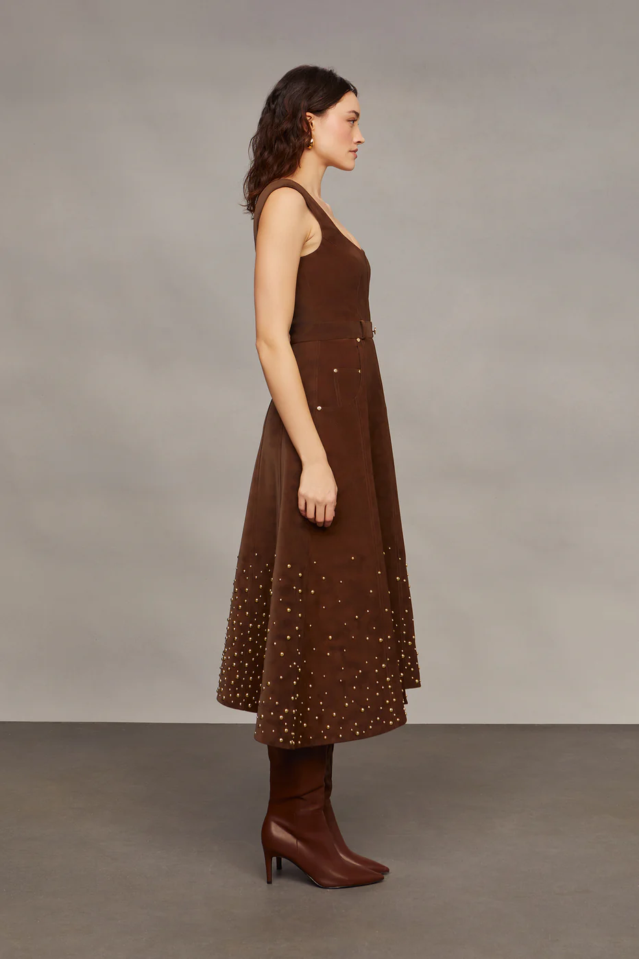 Amur Kenny Suede Studded Midi