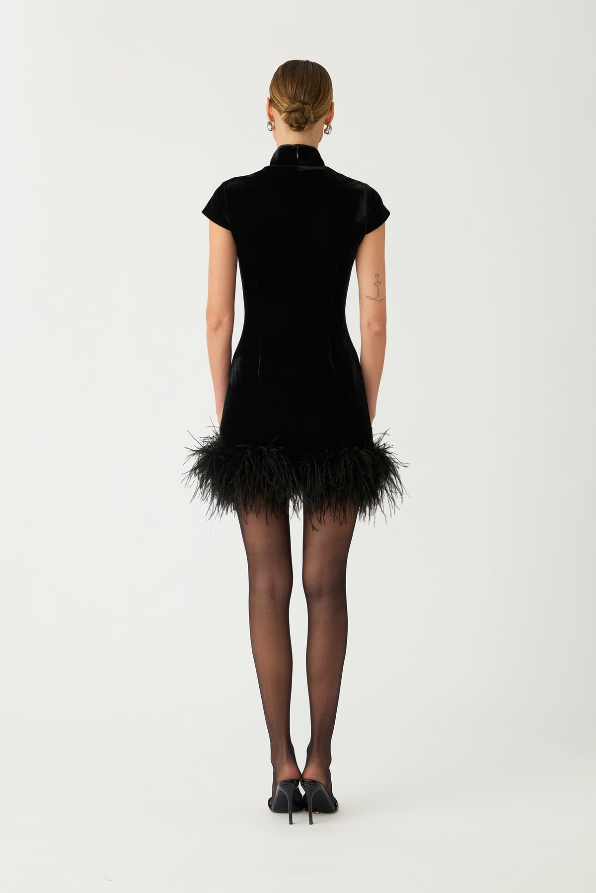 SAU LEE Morgan Velvet Mini Dress
