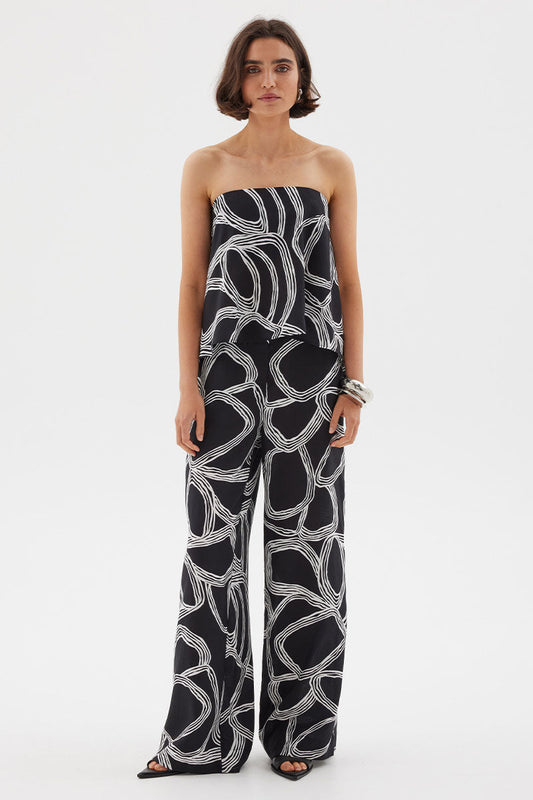 SOVERE SGRAFFITO PANT - BLACK