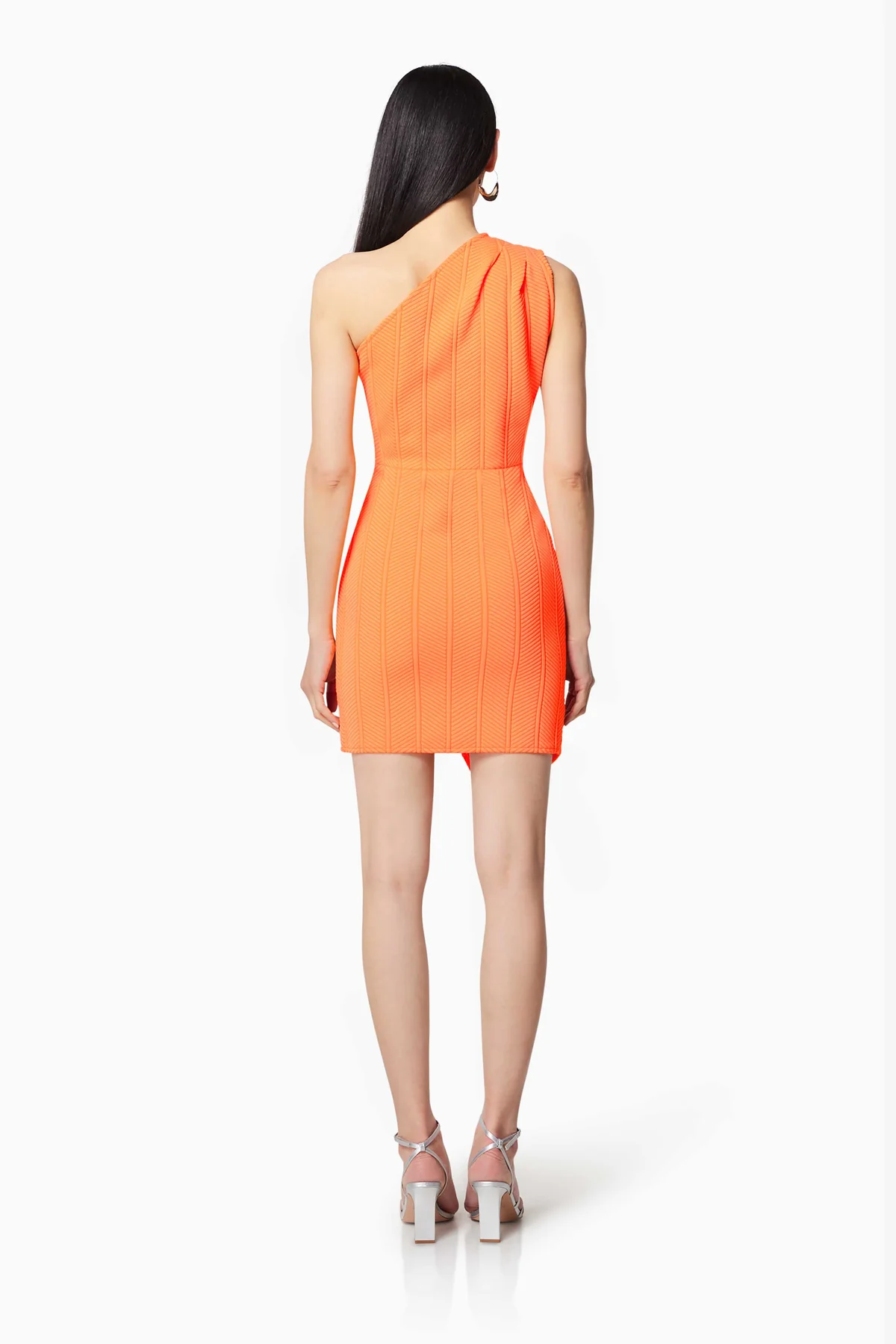 Elliatt Thriving Textured Mini Dress in Orange