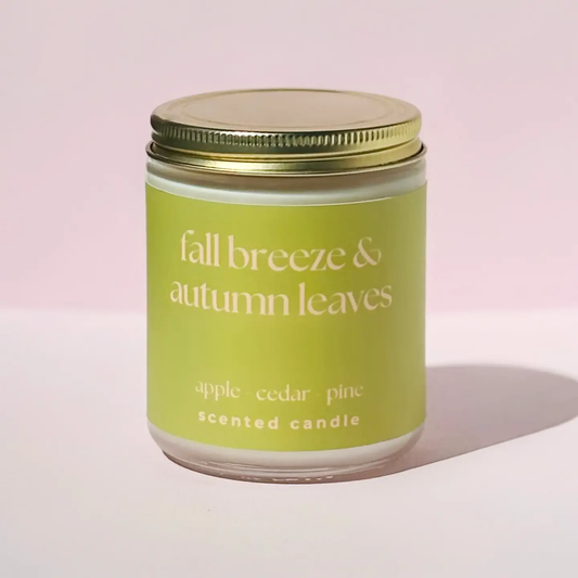Fall Breeze & Autumn Leaves Scented Fall Candle