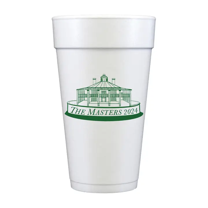Augusta Trophy Masters Golf Clubs Foam Cups- Pack of 10