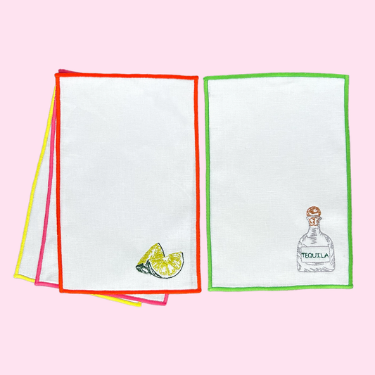 TEQUILA & LIMES EMBROIDERED LINENS