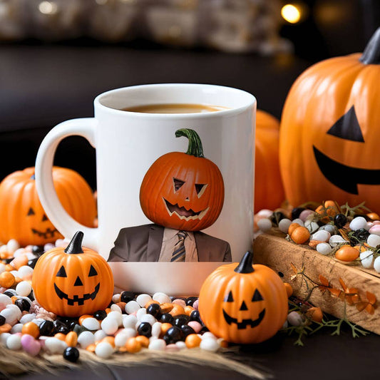 Dwight Pumpkin Head - Office Halloween Coffee