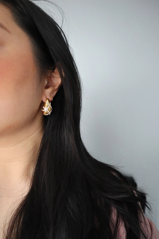 Pave Drop Earrings | Statement Earrings