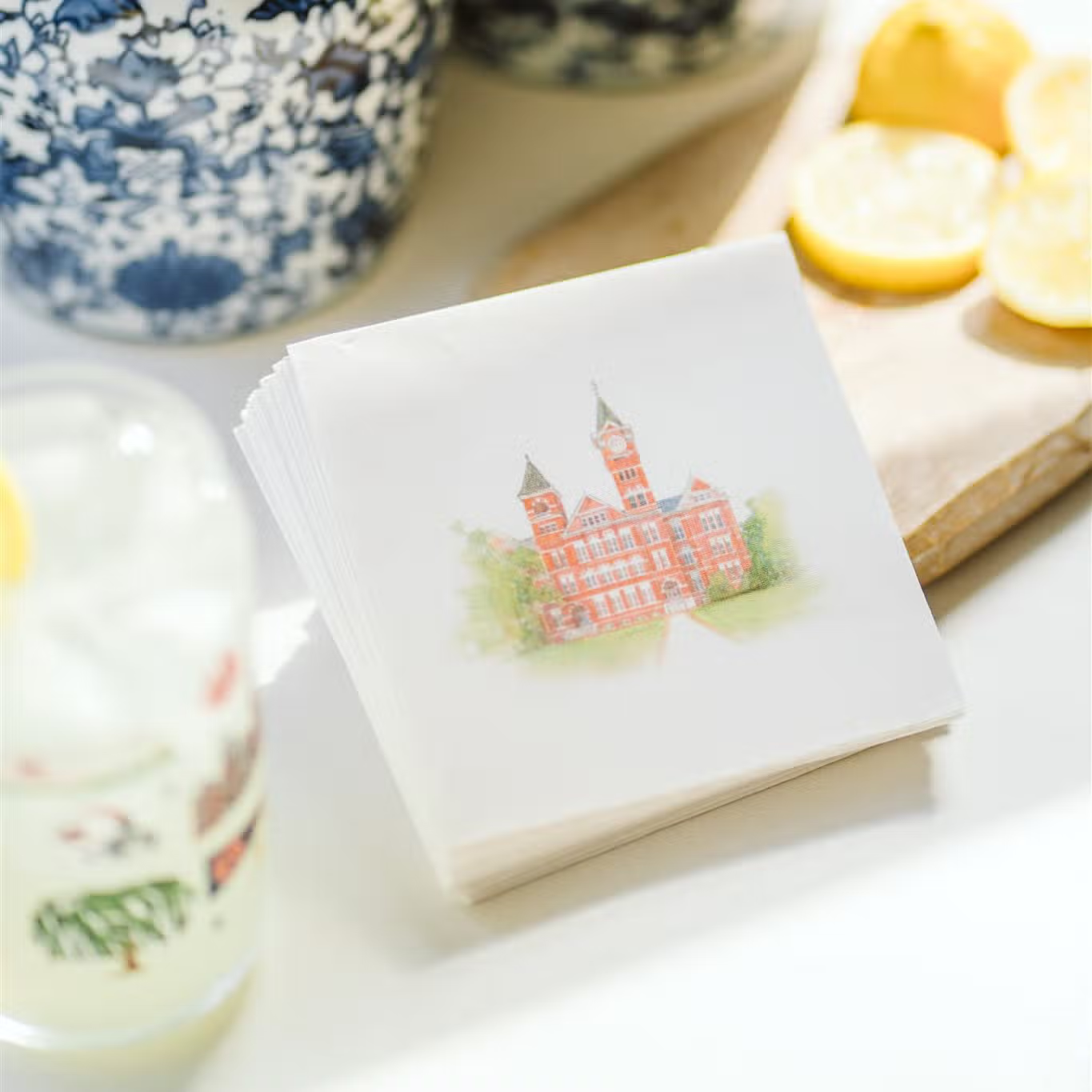 Gracefully Made Art Auburn Samford Hall Watercolor Napkin Pack