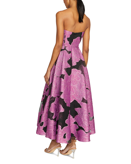 Monique Lhuillier Elle Strapless Midi Dress