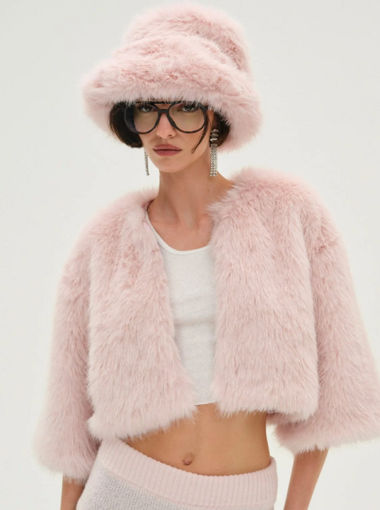 For Love & Lemons Amina Fur Jacket