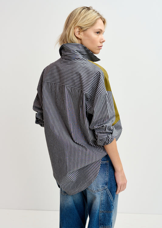 ESSENTIEL ANTWERP GLAM PATCHWORK SHIRT