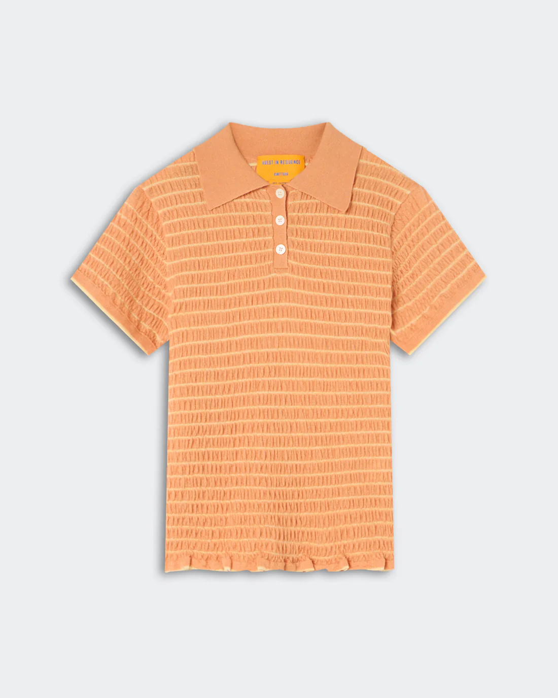 Guest in Residence Smocked Shrunken Polo - Nectar/Butter