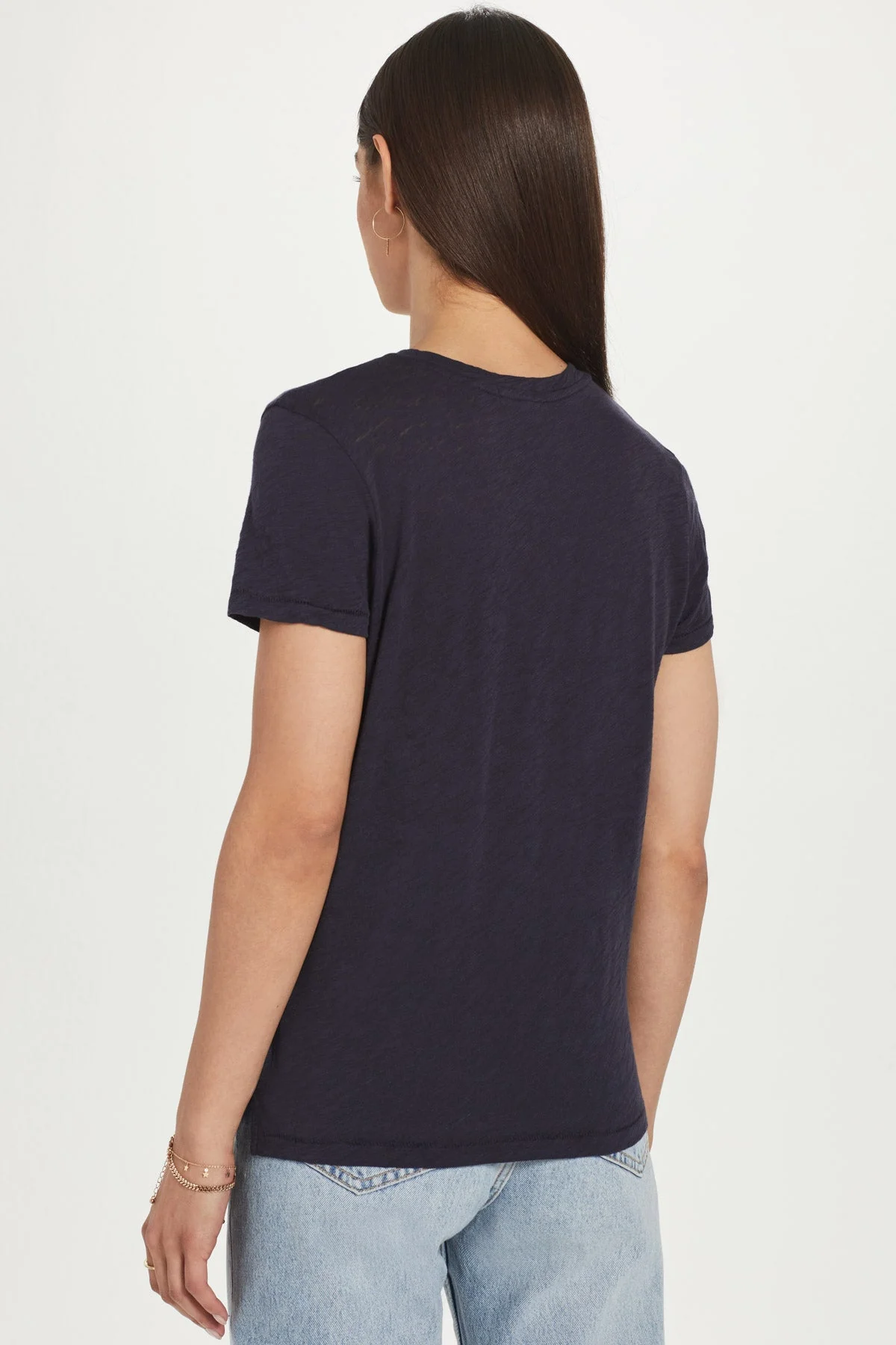 SIGNATURE SLUB BOY TEE - navy