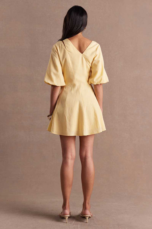 SOVERE/ ADORNMENT MINI DRESS - BUTTER