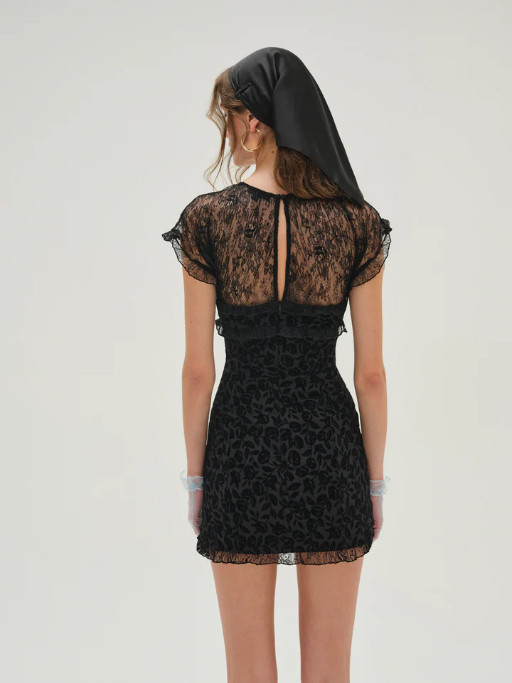 For Love & Lemons Midnight Velvet Dress