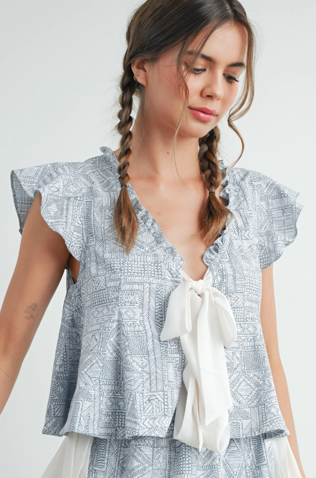 Ruffle Tie Top