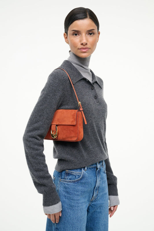 Staud Harlow Bag Auburn Suede