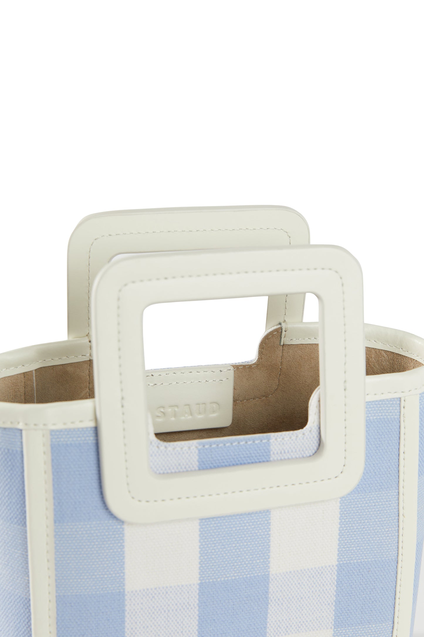 Staud Mini Shirley Bag - Sky Gingham