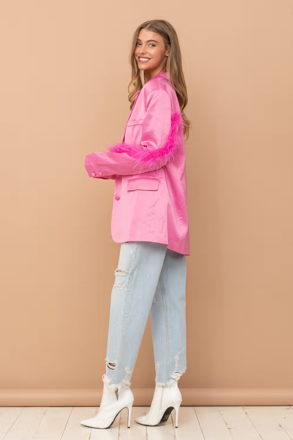 Mary Paige Removable Fur Blazer