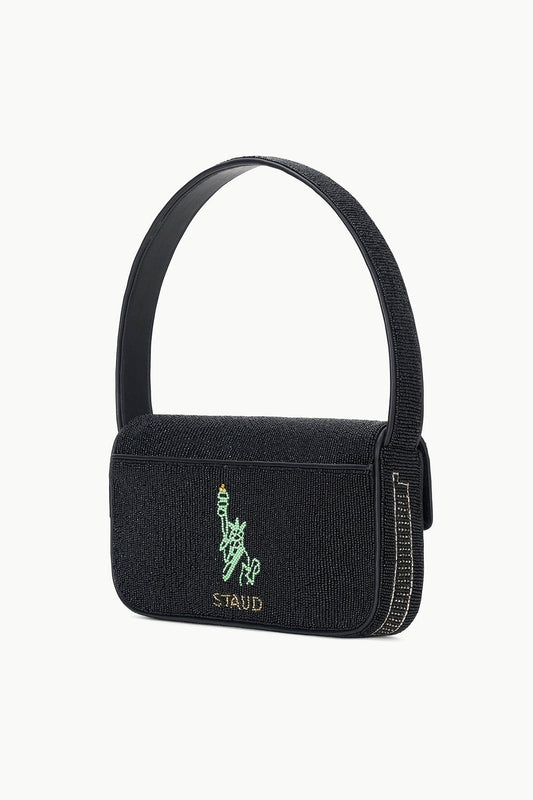 Staud Tommy Beaded Bag NYC Skyline
