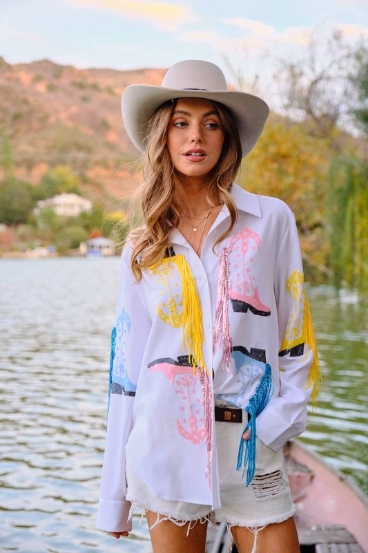 Forever Western Fringe Boot Shirt