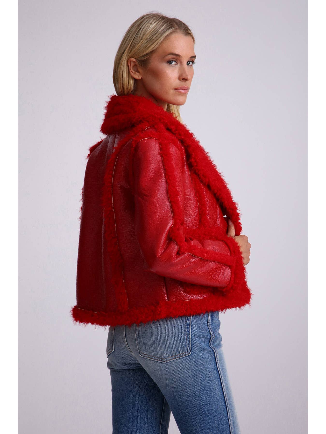 Glazed Faux Shearling Jacket