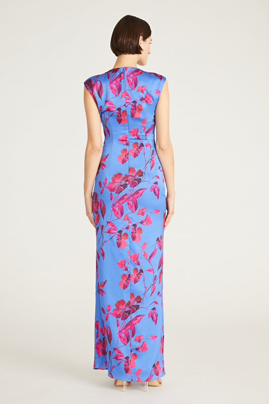 Monique Lhuillier Camila Satin Long Dress