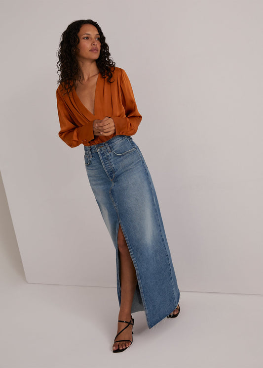 FAVORITE DAUGHTER DATE BLOUSE - CARAMEL