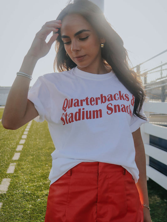 QUARTERBACKS AND STADIUM SNACKS (front + back)