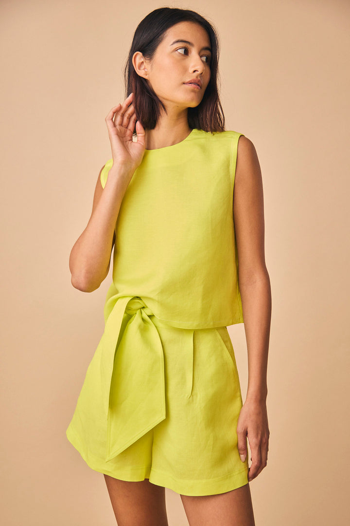 HUNTER BELL MANNING TOP - LIME