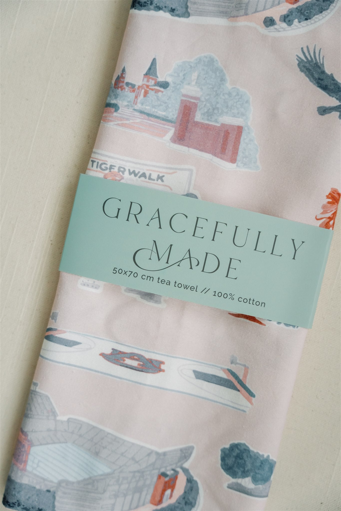 Gracefully Made Art Auburn University Tea Towel