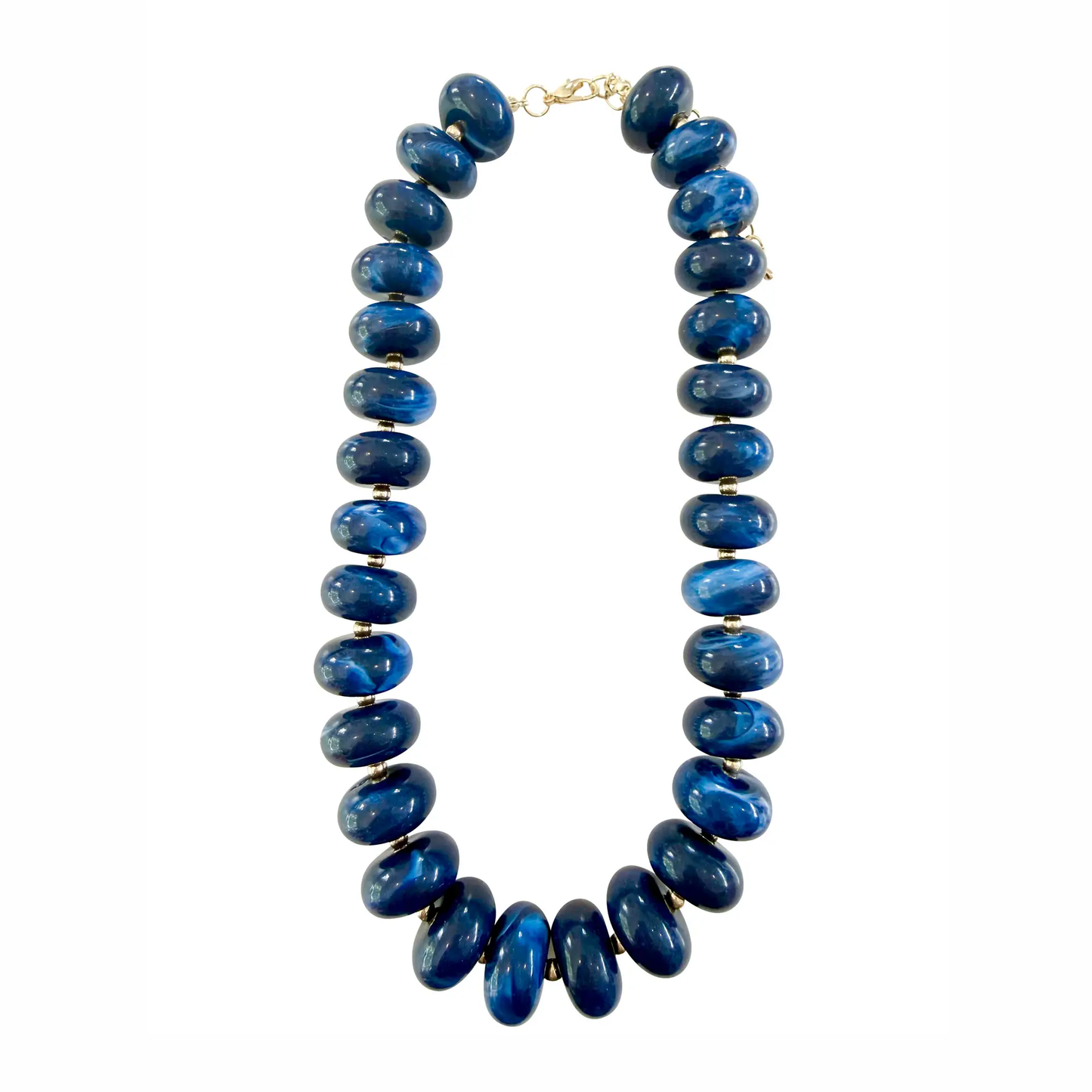Liberty Chunky Beaded Necklace in Navy