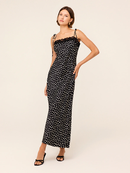 KITRI Venetia Polka Dot Maxi Dress