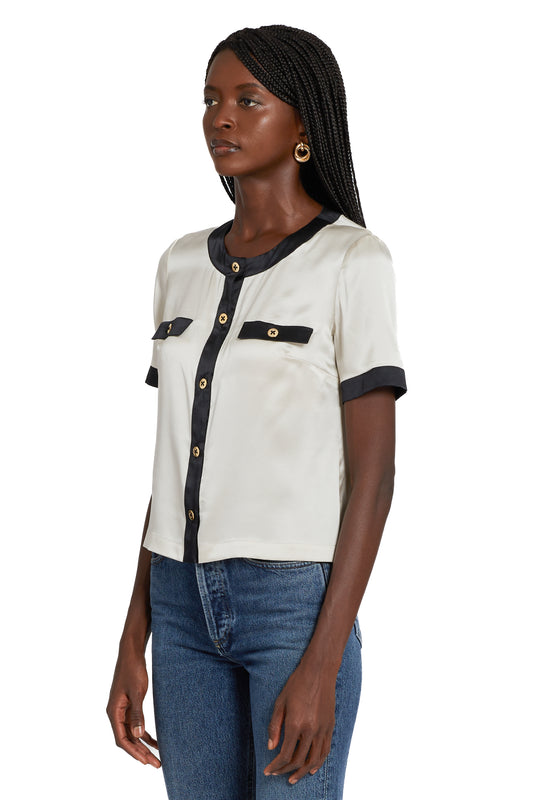 Amanda Uprichard Bel Aire Silk Blouse