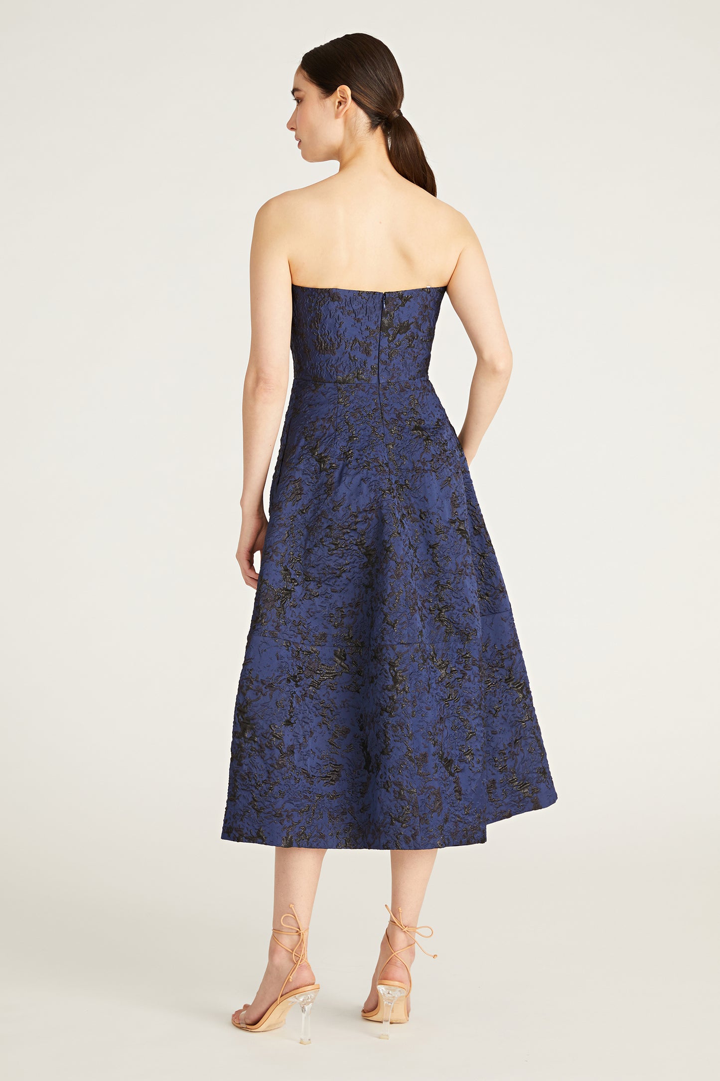 Monique Lhuillier Isabel Jacquard Midi Dress - Midnight Multi