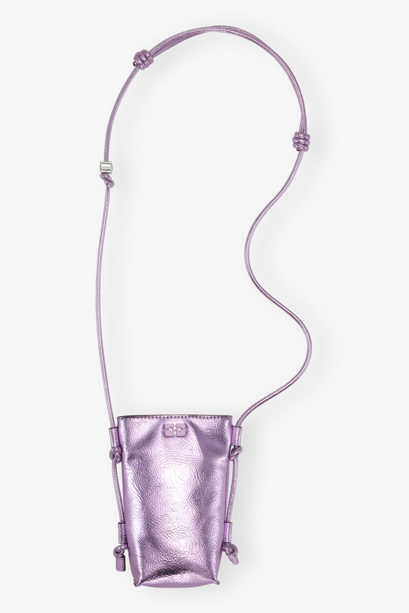 PINK METALLIC GANNI BOU CROSSBODY BAG