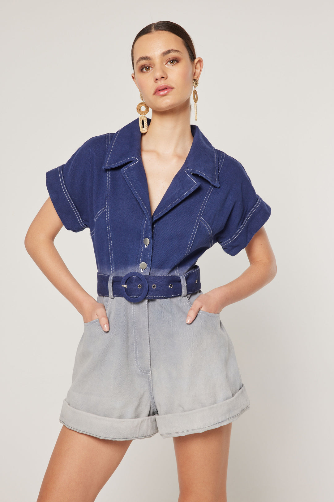 Elliatt Leto Playsuit - Navy Ombre
